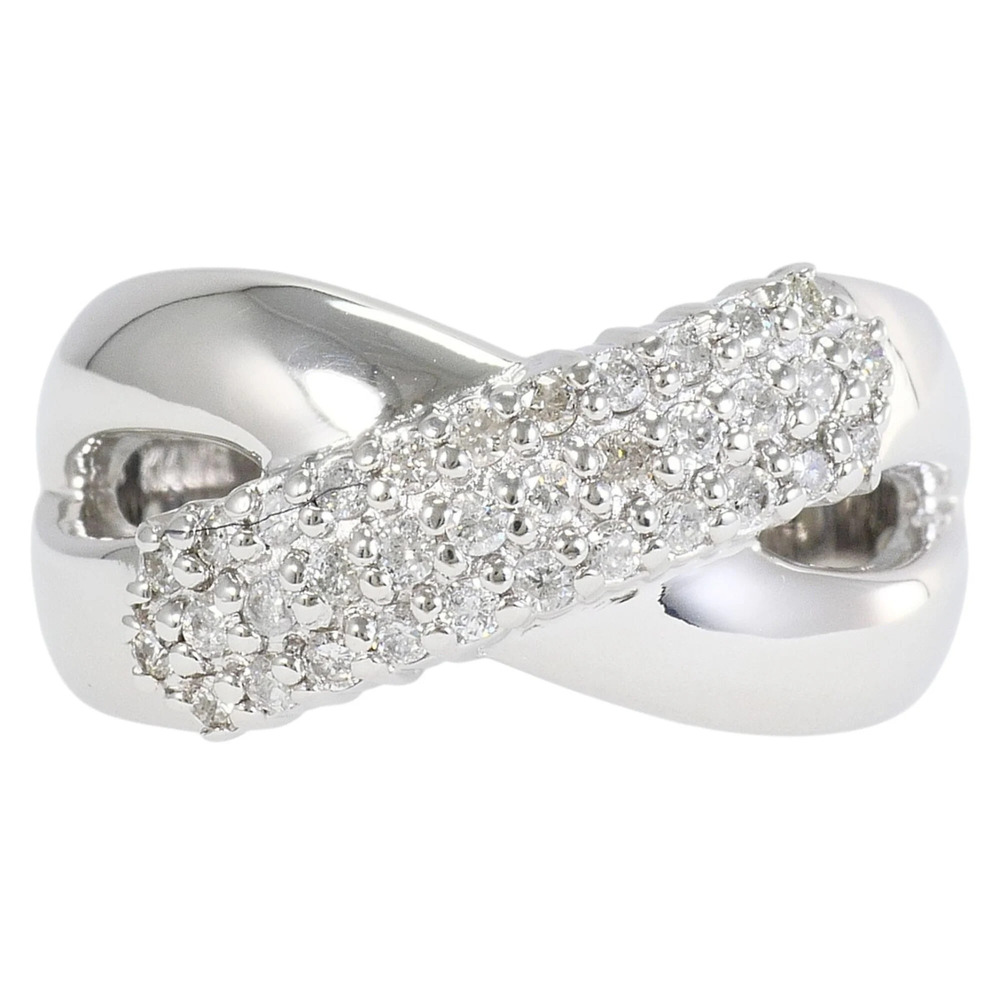 VINTAGE 14K White Gold Ring, 1 Diamond, 0.40ct